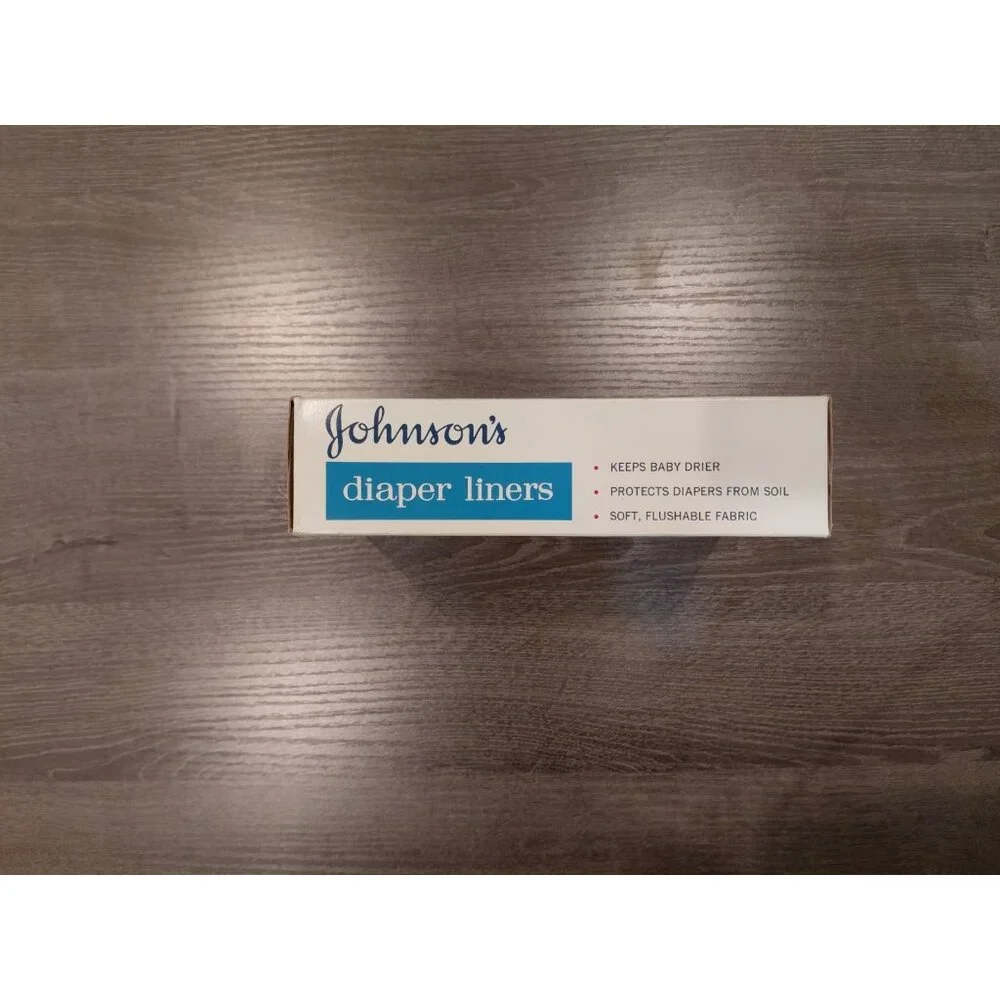 Vintage‎ 70s Johnson's Diaper Liners 60 Count Box Sealed Discontinued Deadstock